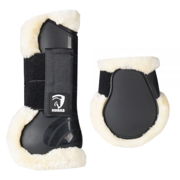 Peesbeschermers-pvc-bont-zwart
